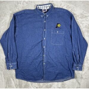 Pacers Blue Casual Button Down Shirt
